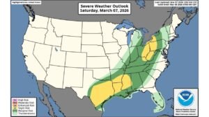 Massive Severe Weather Threat Spans Texas to Pennsylvania: Over 90 Million From Houston and New Orleans to Nashville, Atlanta, Cincinnati and Pittsburgh in Today’s Risk Zone