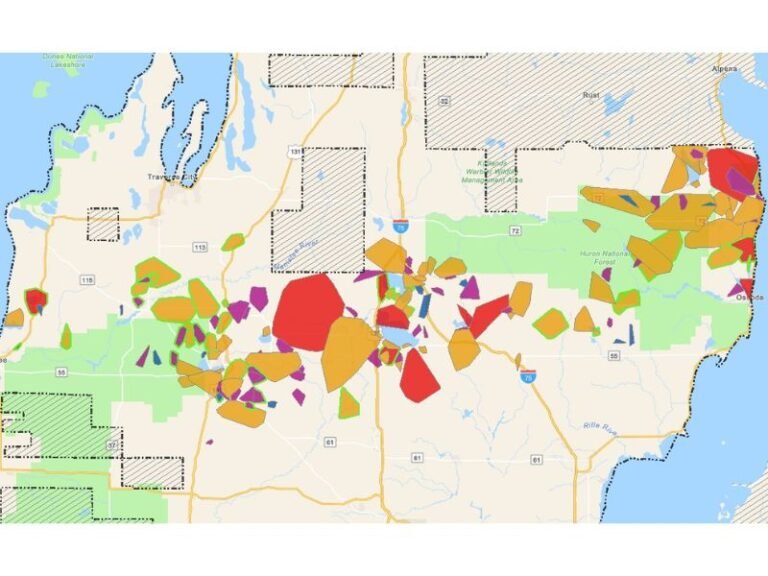 Michigan Ice Storm Slams Houghton Lake, Cadillac and St. Helen as Freezing Rain Knocks Out Power to 90,000 Residents