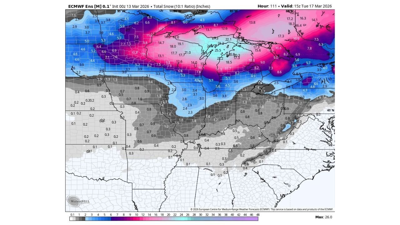 Minnesota, Wisconsin and Michigan Bracing for Multi-Day Snowstorm as Minneapolis, Green Bay and Marquette Could See 8–16+ Inches