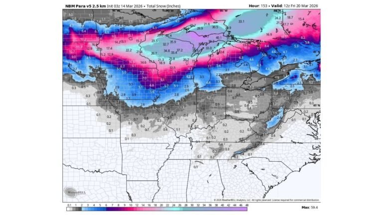 Minnesota, Wisconsin and Michigan Facing 12–24+ Inches of Snow as Wausau to Marquette Corridor Braces for Potential Blizzard Conditions