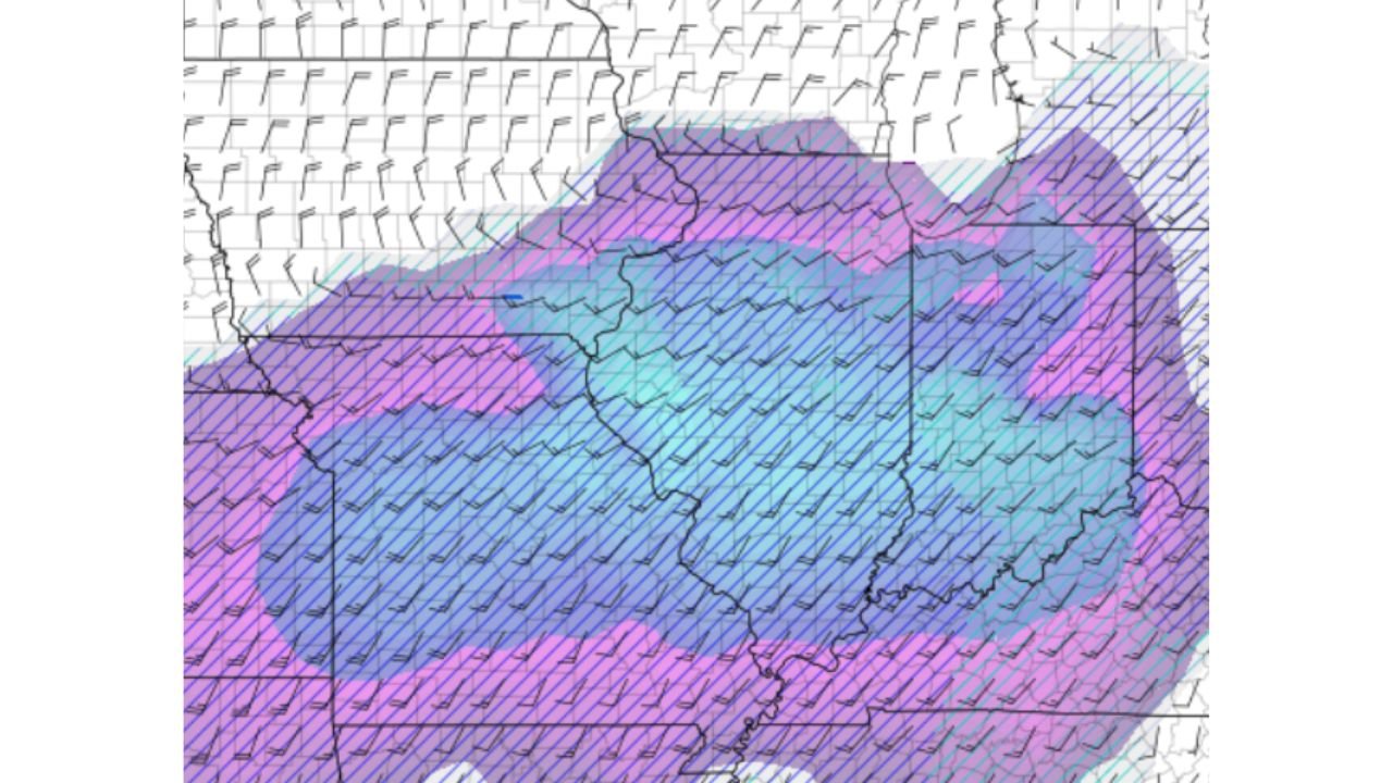 Missouri Illinois Indiana Severe Storm Setup Thursday Shows Hail As Main Threat With Limited Tornado Risk