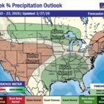 Montana, Minnesota, Wisconsin, Texas, Louisiana, Mississippi, Alabama, Georgia, and Southeast Face Above Normal Precipitation From April 10 Through April 23 While West Coast and Central Plains Trend Drier Than Normal