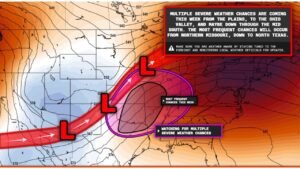 Multiple Severe Weather Rounds Target North Texas, Oklahoma, Kansas and Missouri This Week as Tornado Risk Peaks Friday Across the Southern Plains