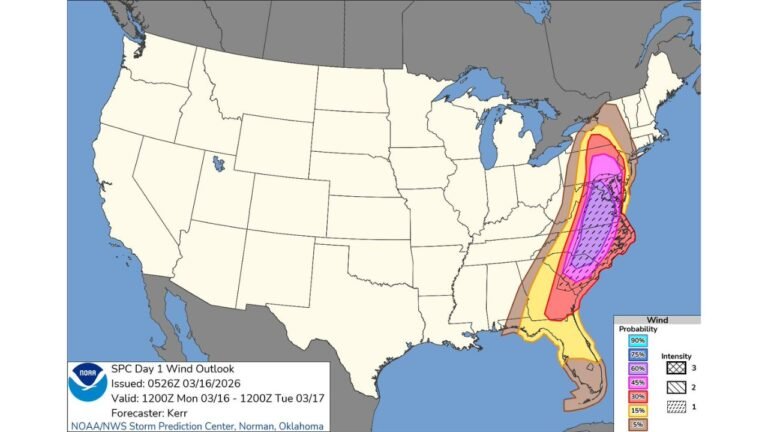 North Carolina, Pennsylvania, New Jersey Among East Coast States Hit by Widespread Wind Damage as Storm Line Brings Embedded Tornado Threat
