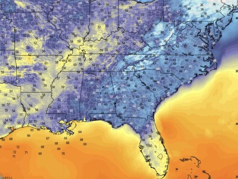 North Carolina, South Carolina, Georgia, Tennessee, Alabama, and Virginia Wake Up to Winter-Like Chill as Spring Cold Snap Grips the Southeast