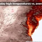 North Carolina, Virginia, Maryland and Mid-Atlantic Surge 15 to 25 Degrees Above Normal Sunday With Highs Near 80 Degrees