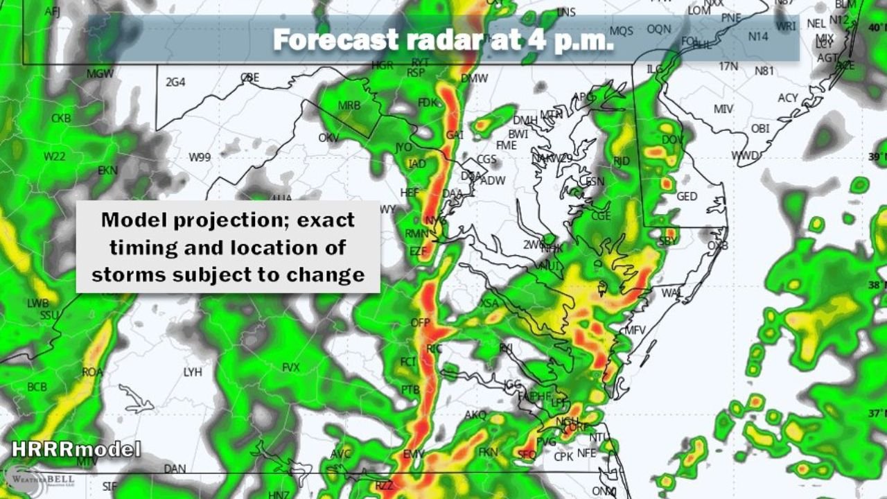 North Carolina and Mid-Atlantic Brace for Two Rounds of Severe Storms Monday Afternoon With Damaging Winds and Possible Tornadoes