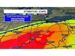 Ohio, Indiana, Kentucky and Pennsylvania Brace for Sunday Thunderstorm Risk as Cold Front Dives South with Damaging Winds and Heavy Rain Potential