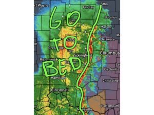 Ohio Storm Line Pushes East Past Dayton and Lima Overnight as Severe Threat Fades Toward Columbus