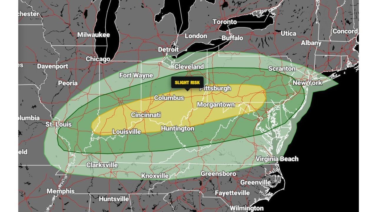 Ohio, West Virginia, Kentucky and Pennsylvania Under Slight Risk as Severe Storms Bring Hail, Damaging Winds and Isolated Tornado Threat