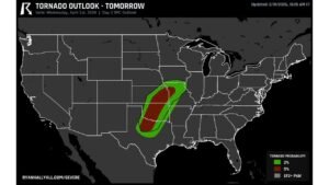 Oklahoma, Eastern Kansas, and Western Missouri Face Significant Tornado Threat Wednesday April 1 as Rotating Storms Fire Along the Dryline With Risk Increasing Into the Overnight Hours