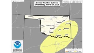 Severe Storm Threat Expands from Oklahoma on Wednesday into Kansas and Missouri by Friday with 15% Risk Zones Identified