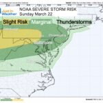 Pennsylvania, Maryland, New Jersey and New York Brace for Sunday Night Severe Storms After 80°F Warm Surge Ahead of Cold Front