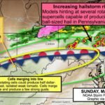 Pennsylvania, Ohio, Indiana and Appalachians Face Sunday Severe Storm Threat With Large Hail Risk and Isolated Tornado Potential