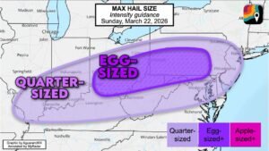 Pennsylvania, Ohio, West Virginia and Maryland Face Sunday Supercell Threat With Egg-Sized Hail Up to 2 Inches Possible