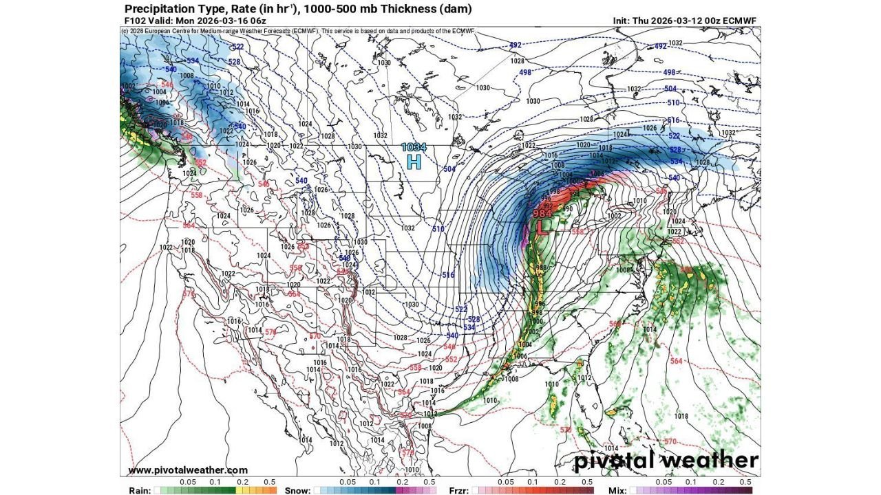 Powerful 984 mb Low Could Unleash Severe Storms in the South and Heavy Snow from Iowa to Michigan on Sunday
