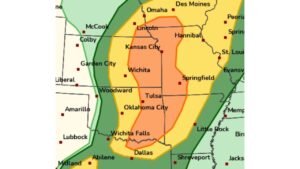 Severe Storm Corridor Expands from Dallas, Texas to Kansas City, Missouri as Isolated Tornado Threat Grows Across Oklahoma and Kansas
