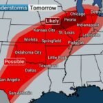 Severe Storms Target Texas to Illinois Monday, Then Intensify Tuesday as Chicago, Peoria and Indianapolis Face Elevated Tornado Risk