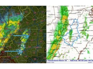 Severe Thunderstorm Watch Issued for Cabarrus and Charlotte Region as Storms With 70 MPH Winds Move Into North Carolina