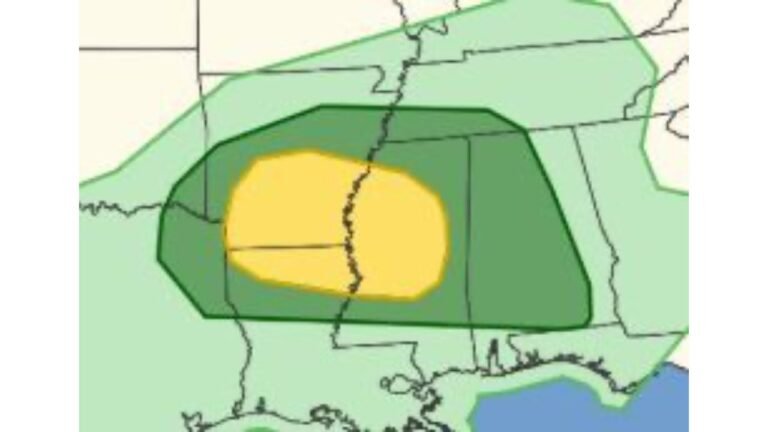 Severe Weather Threat Expands Across Mississippi, Alabama and Georgia: Conditional Risk for Very Large Hail and Isolated Tornadoes Tuesday Afternoon