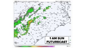 Tennessee Storm Line Pushes East Overnight: Loud Thunder Possible in North Carolina After 11 PM as System Weakens Over the Mountains