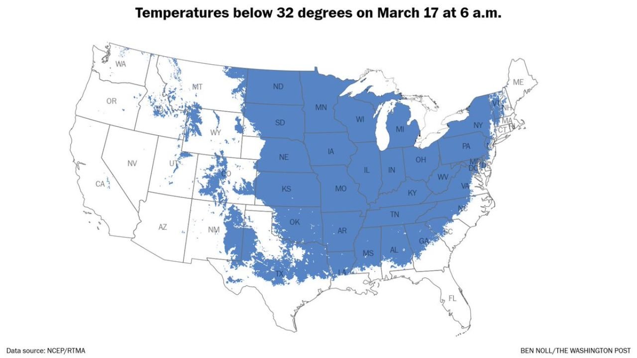Texas, Illinois, New York and Midwest Hit by Widespread Freeze as Arctic Air From Canada Impacts Over 180 Million Americans