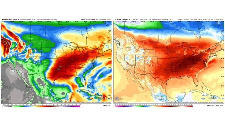 Texas, Oklahoma and Kansas Face Midweek Severe Storm Risk as Widespread 70s and 80s Spread Across the Southern United States