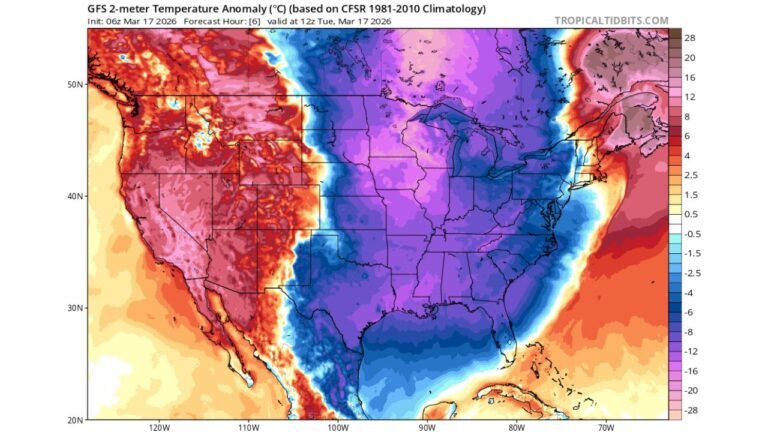 Texas, Oklahoma and Midwest Freeze Under Sudden Cold Blast While California, Mexico and East Coast See Unseasonable Heat Extremes