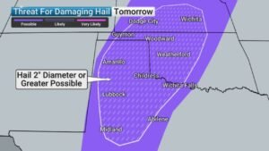 Texas Panhandle, Western Oklahoma and Southern Kansas Brace for Tornadoes, 2-Inch Hail and 75 MPH Winds as Thursday Supercells Erupt