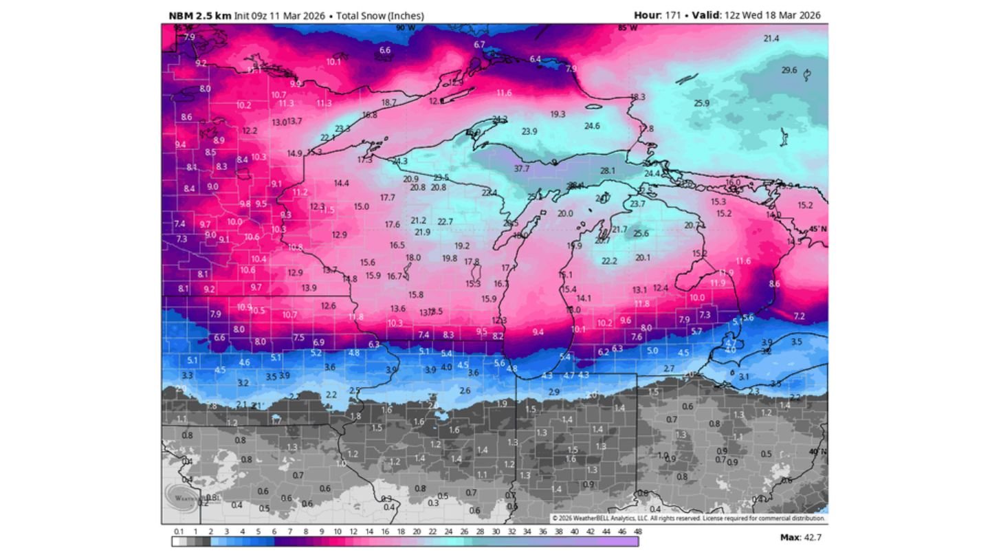 Upper Midwest & Great Lakes Face Multi-Storm Winter Siege as Michigan, Wisconsin and Minnesota Brace for Feet of Snow and Possible Blizzard Conditions