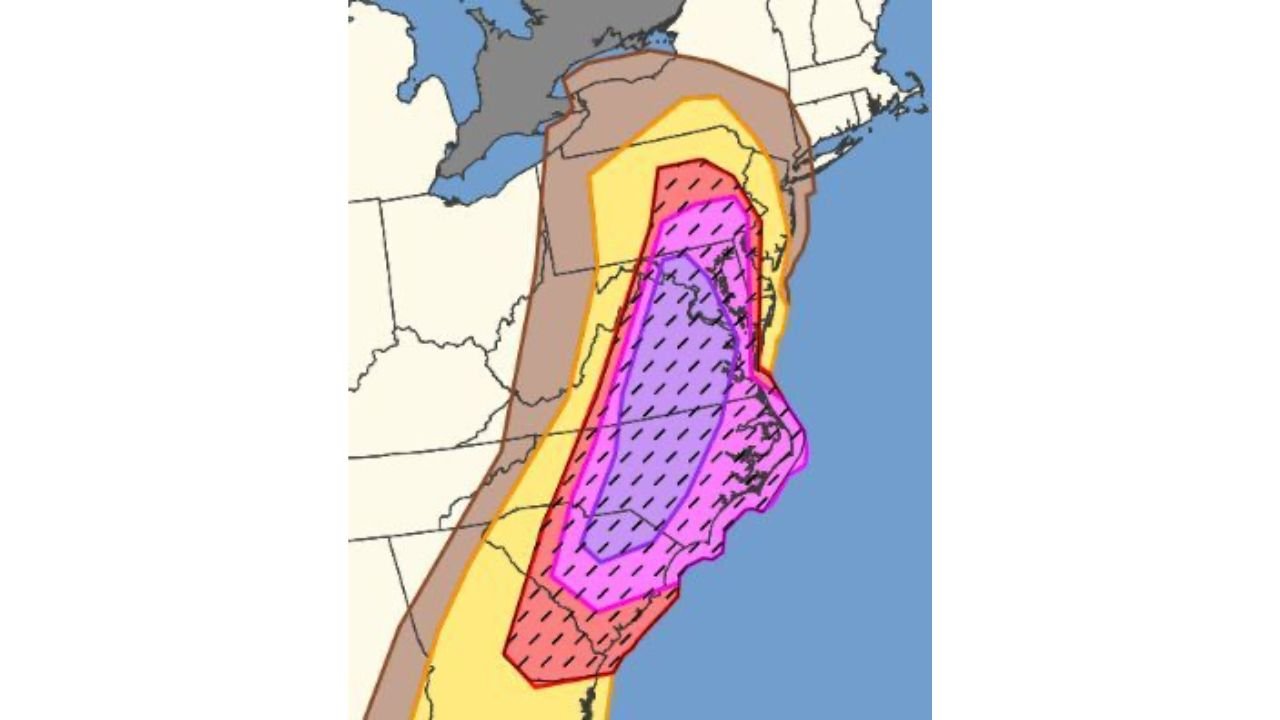Virginia, Maryland, Pennsylvania, New Jersey, Delaware, and North Carolina Brace for Rare March Severe Weather Outbreak With 80 MPH Winds and Tornado Threat