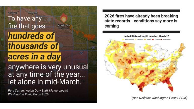 Western United States Including Nebraska Texas Oklahoma and California Facing Early Fire Season Surge Amid Record March Heat and Dry Conditions