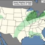 Wisconsin, Iowa, Illinois, Indiana, Ohio, Michigan, and Pennsylvania Face Isolated to Scattered Severe Storm Threat Monday and Tuesday With Damaging Winds, Hail, and Low-End Tornado Risk