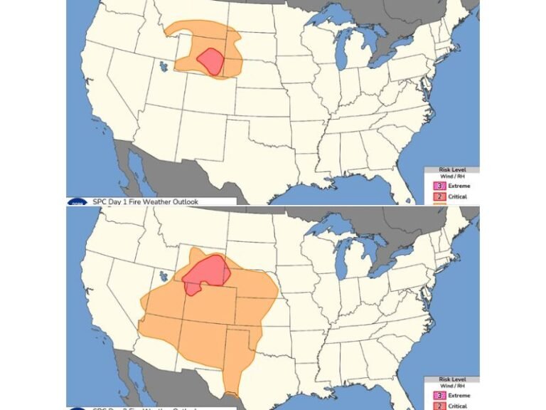 Wyoming, Colorado, Nebraska, South Dakota, and Kansas Face Critical Fire Weather Threat as Extreme Conditions Spread Across the High Plains