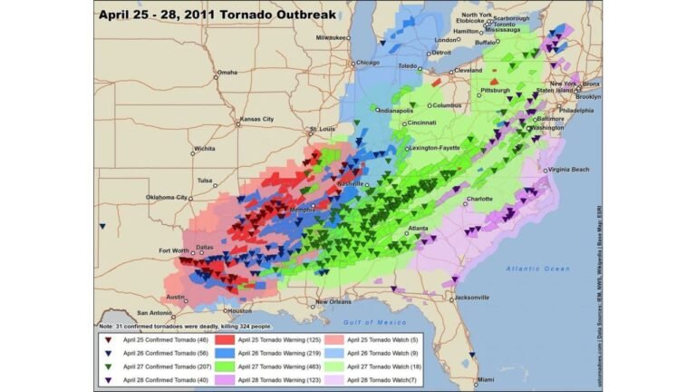 15 Years Ago the April 25 to 28 2011 Super Outbreak Killed 324 People Across the South and Remains One of the Deadliest Tornado Disasters in United States History