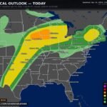 A Dangerous Day Is Here: Giant Hail, Damaging Winds, and Strong Tornadoes Likely From Texas Through the Midwest and Into the Northeast as Wisconsin, Illinois, Iowa, Oklahoma, and Texas Face the Highest Tornado Threat