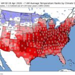 April 2026 Is On Track to Be One of the Warmest Ever Recorded Across the US With Some Districts Hitting Warmest Since 1893