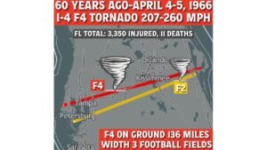 April 4–5 Timeline Rewind: Florida’s Historic 1966 F4 Tornado Tracked 136 Miles With Devastating Impact Across Central Florida