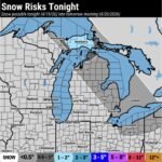 April Snow Sweeps Michigan and Northeast Ohio Tonight With Up to 3 to 5 Inches and Slick Roads Into Monday Morning