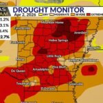 Arkansas Drought Crisis Deepens as Nearly 93 Percent of State Falls Into Severe to Exceptional Conditions With 25 Inches of Rain Needed