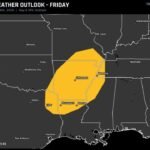 Arkansas, Memphis and Shreveport Square Up for Severe Weather Outbreak Friday April 24 With Large Risk Zone
