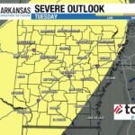 Arkansas, Texas and Oklahoma Face Increasing Severe Storm Threat Early Next Week With Tuesday Risk Expanding Statewide