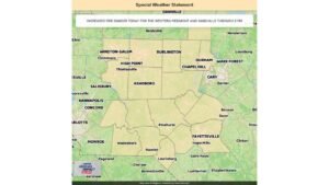 Burn Ban in Effect and Wildfires Could Spread Fast: Special Weather Statement Puts the Western Piedmont and Sandhills on High Fire Danger Alert Through 8 PM as Gusty Winds and Bone-Dry Conditions Grip Person, Forsyth, Cabarrus, and Surrounding Counties