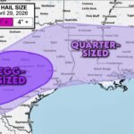 Central Texas and Gulf Coast Face Egg-Sized Hail Threat Wednesday With Highway 90 Corridor Near San Antonio the Top Concern