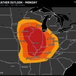 Chicago, St. Louis and Memphis All Inside Monday’s Level 3 Severe Risk as Iowa and Illinois Face the Strongest Long-Track Tornado Window