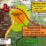 Classic Great Plains Outbreak With Baseball Sized Hail EF2 Tornadoes and 70 MPH Winds Targets Kansas Oklahoma and North Texas Saturday and Sunday