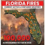 Florida Is on Fire and Getting Worse: 100,000 Acres Burned, 1,600 Wildfires in Just 100 Days — 80 Percent of the State Locked in Extreme Drought With 1 to 2 Months Still to Go Before Rainy Season Arrives