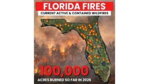 Florida Is on Fire and Getting Worse: 100,000 Acres Burned, 1,600 Wildfires in Just 100 Days — 80 Percent of the State Locked in Extreme Drought With 1 to 2 Months Still to Go Before Rainy Season Arrives