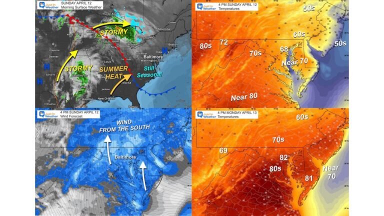 From Pleasant Sunday to Summer-Like Heat: Baltimore, Central Virginia, and Inland Maryland Brace for a Jump Into the 80s and Possible 90s This Week as Drought Conditions Deepen