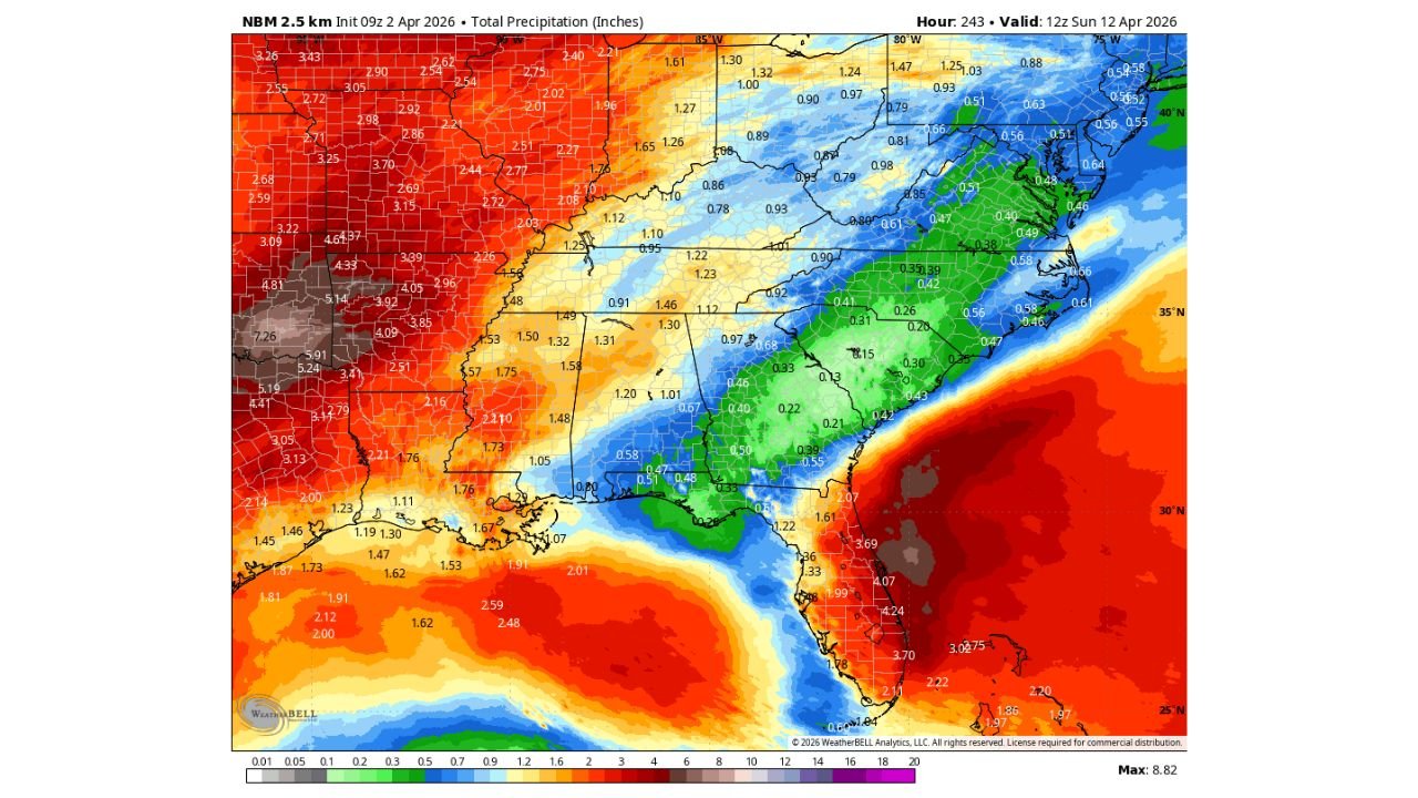 Georgia, South Carolina, North Carolina and Virginia Face Growing Drought Risk as Rainfall Stays Limited Through Mid-April